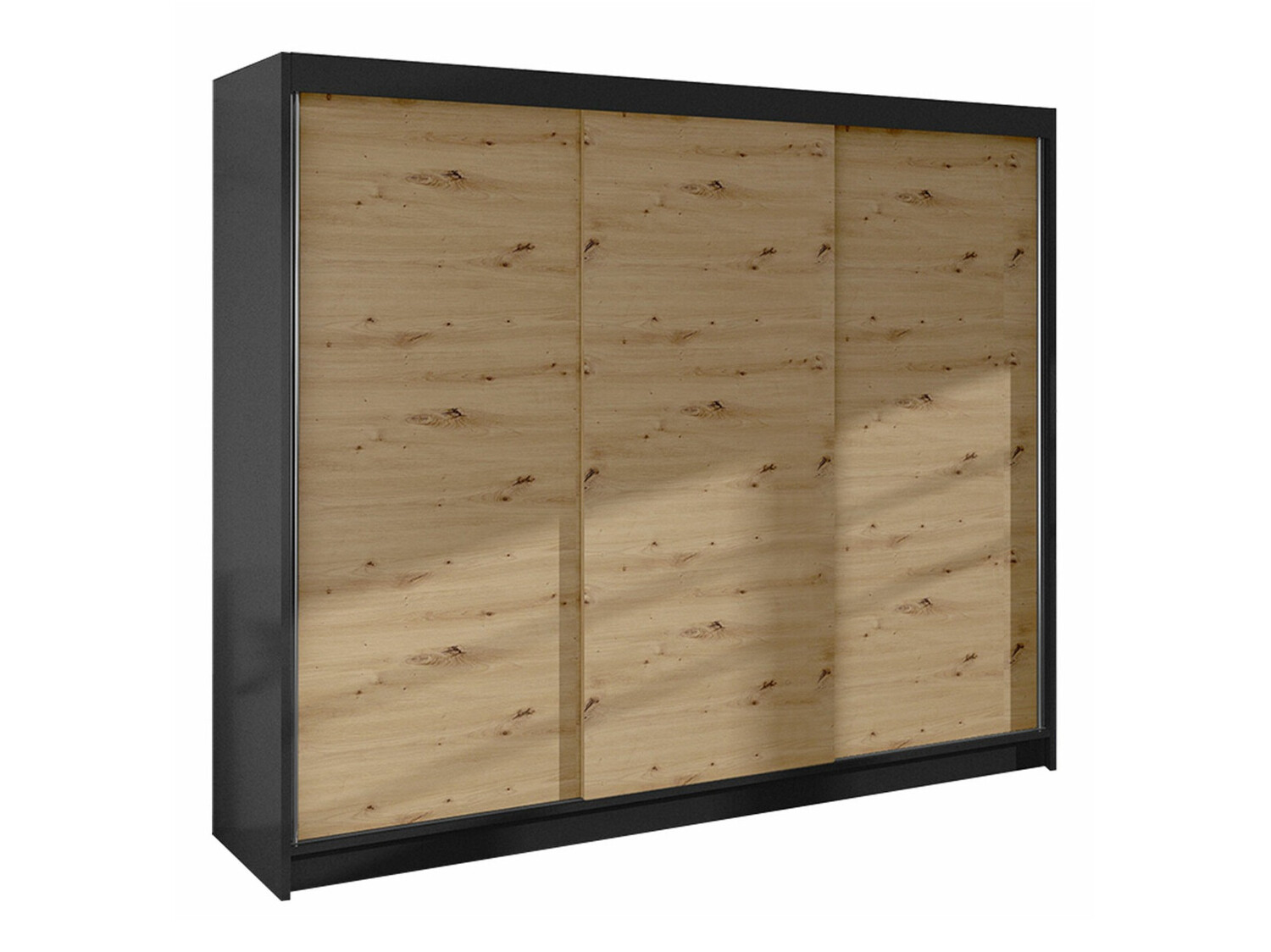 Wardrobe Closico Durion II (Black + Artisan oak)