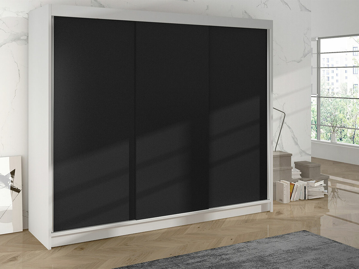Wardrobe Closico Durion II (White + Black)