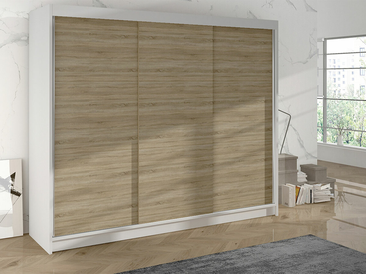 Wardrobe Closico Durion II (White + Sonoma oak)
