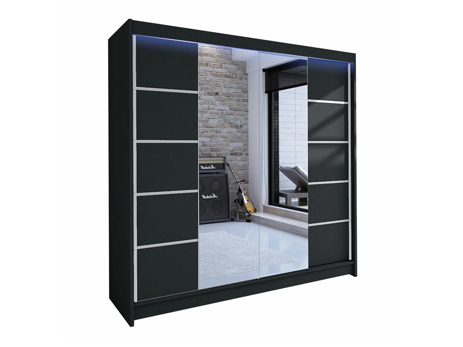 Wardrobe Closico Cavaris V (Black)