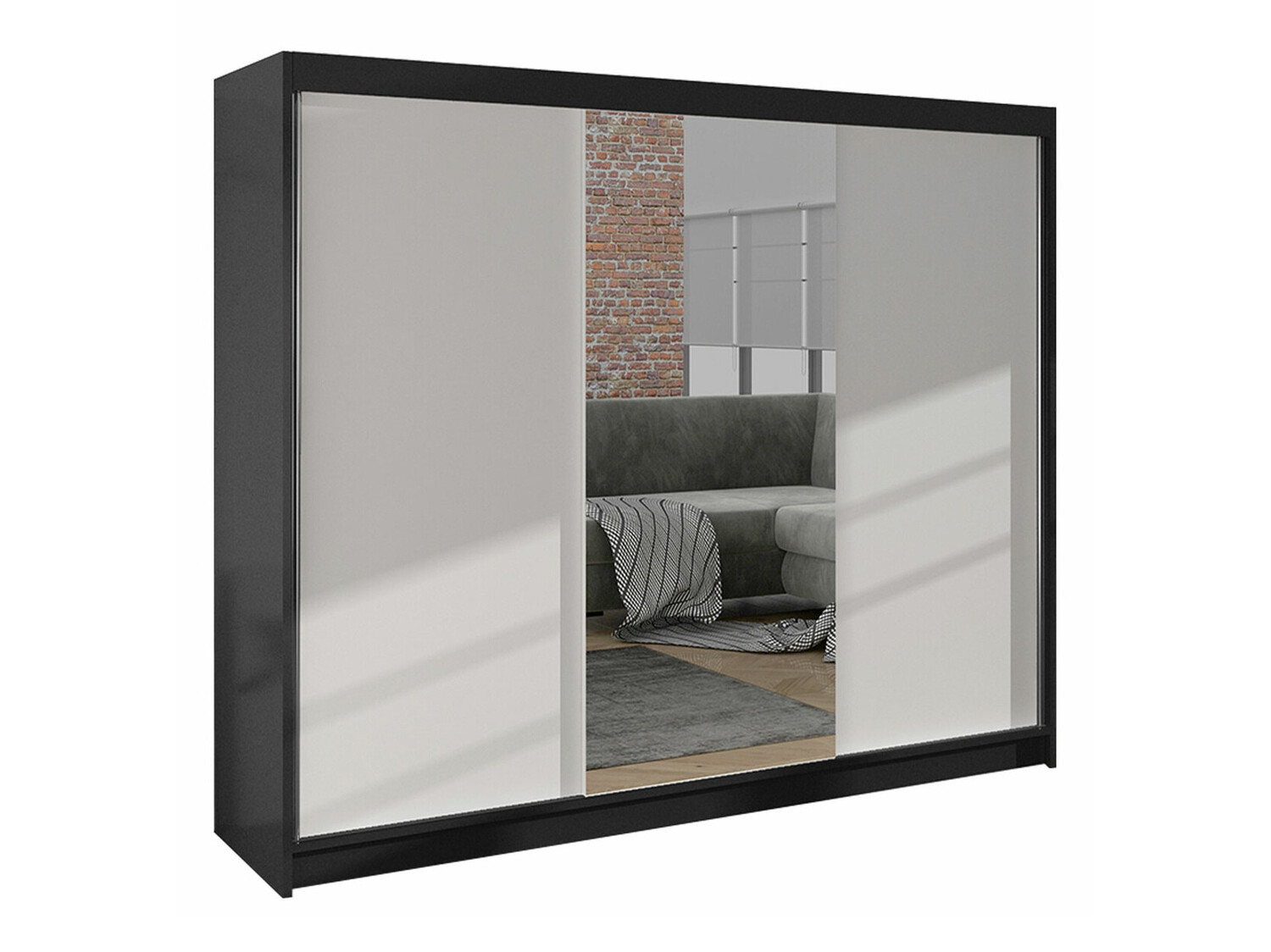 Wardrobe Closico Durion I (Black + White)