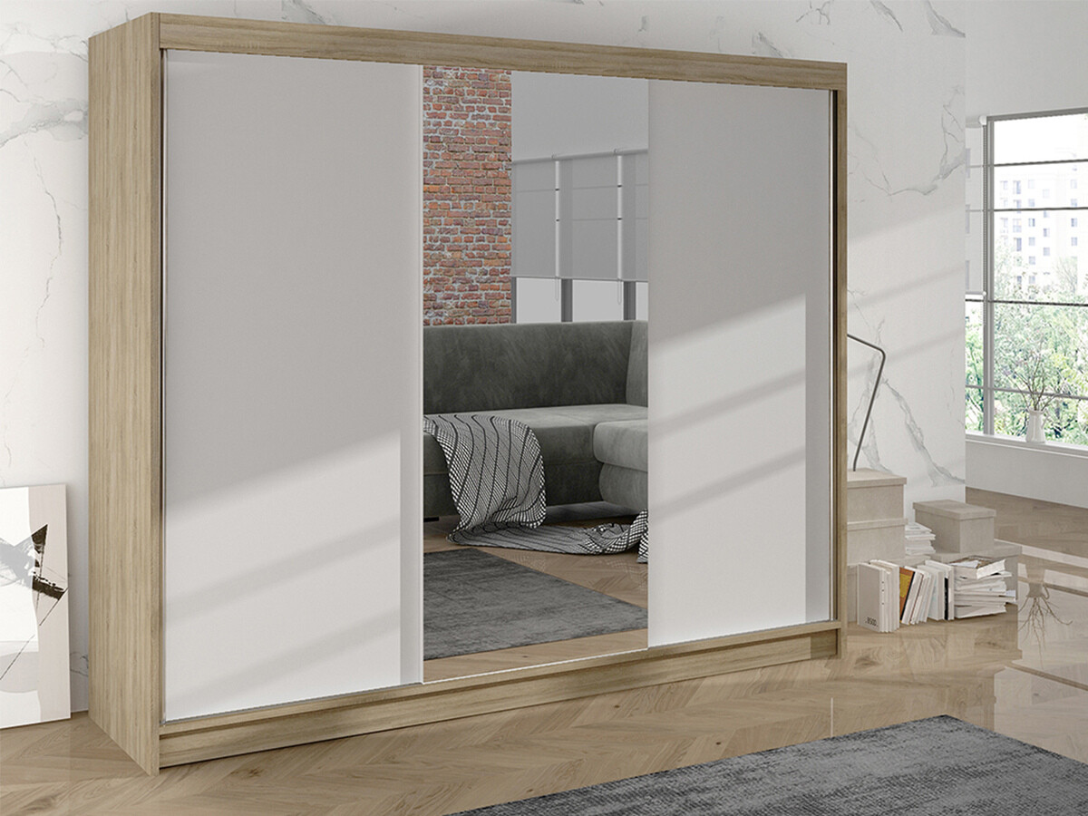 Wardrobe Closico Durion I (Sonoma oak + White)
