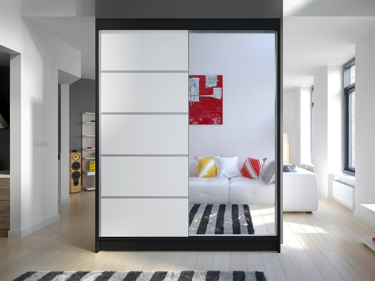 Wardrobe Closico Vastor III (Black + White)