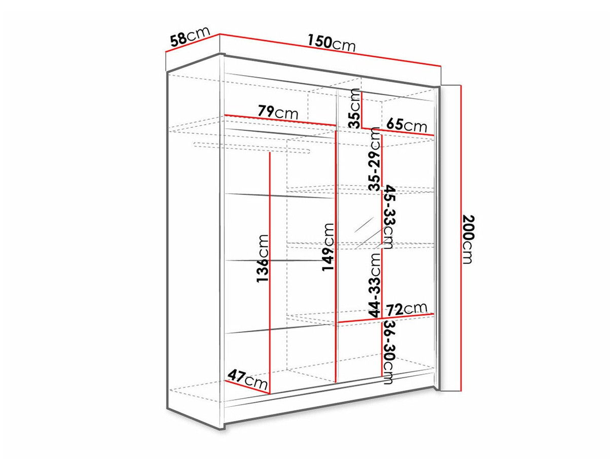 Wardrobe Closico Vastor III (Sonoma oak)