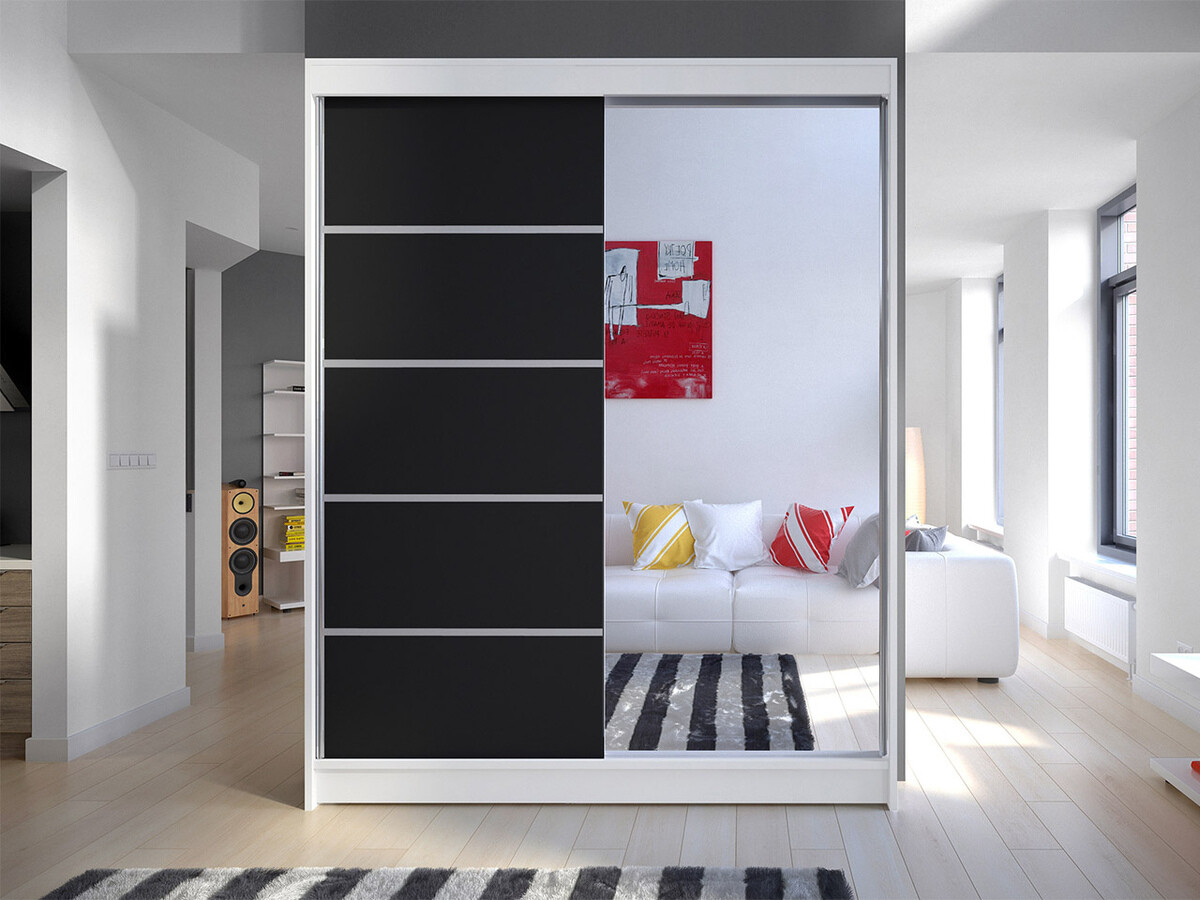 Wardrobe Closico Vastor III (White + Black)