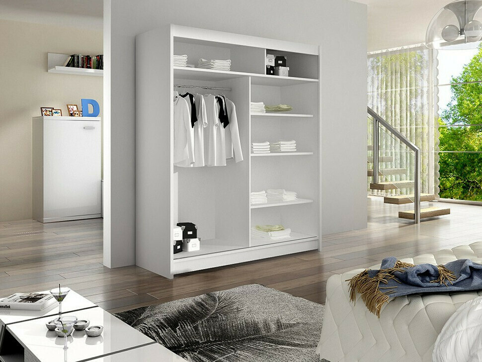 Wardrobe Closico Vastor III (White + Black)