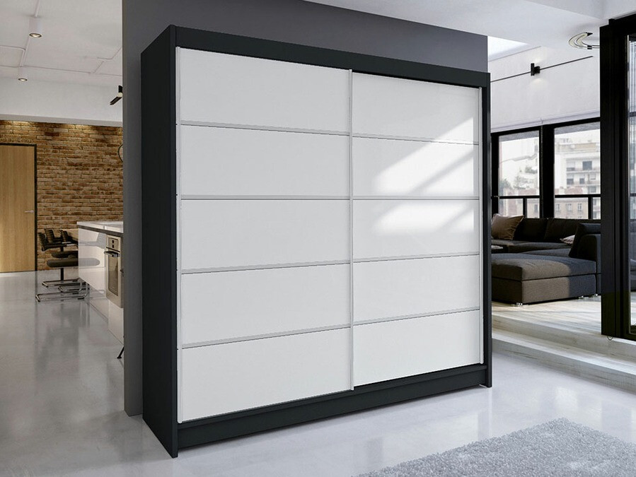 Wardrobe Closico Cavaris IV (Black + White)