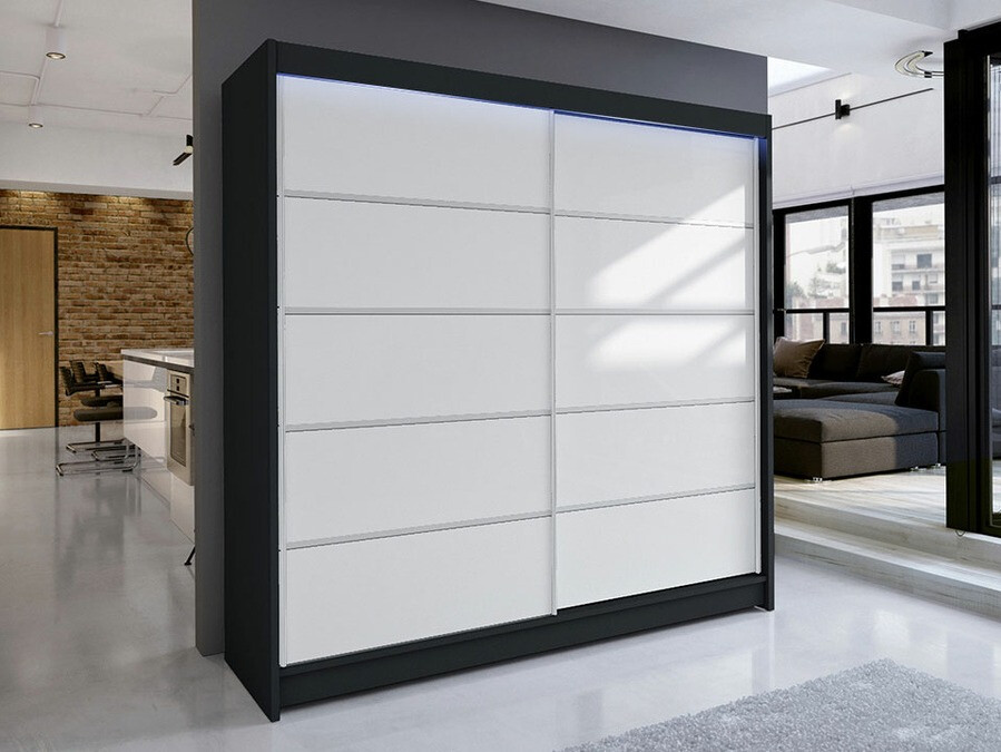 Wardrobe Closico Cavaris IV (Black + White)