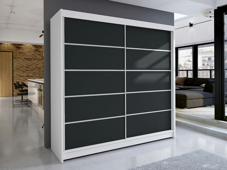 Wardrobe Closico Cavaris IV (White + Black)