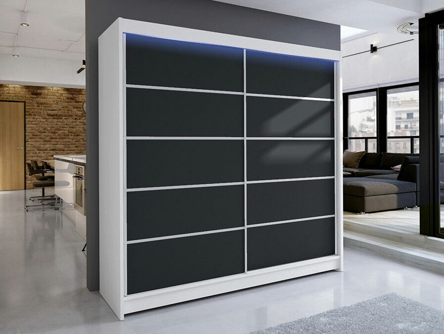 Wardrobe Closico Cavaris IV (White + Black)
