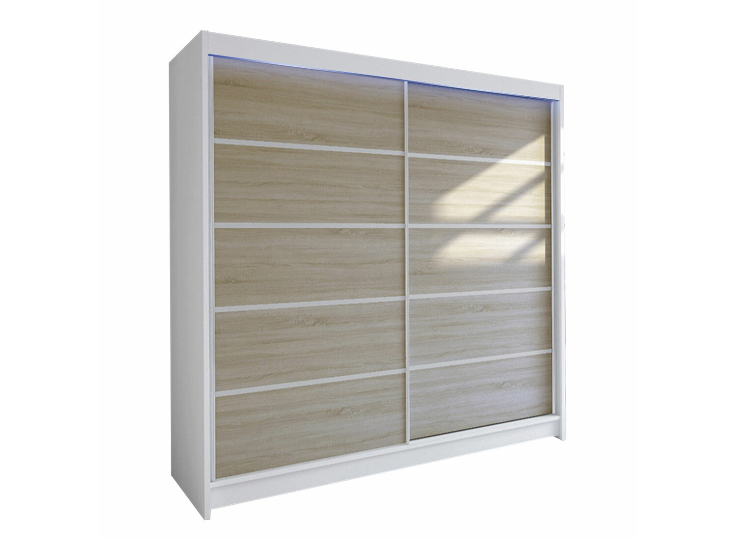 Wardrobe Closico Cavaris IV (White + Sonoma oak)