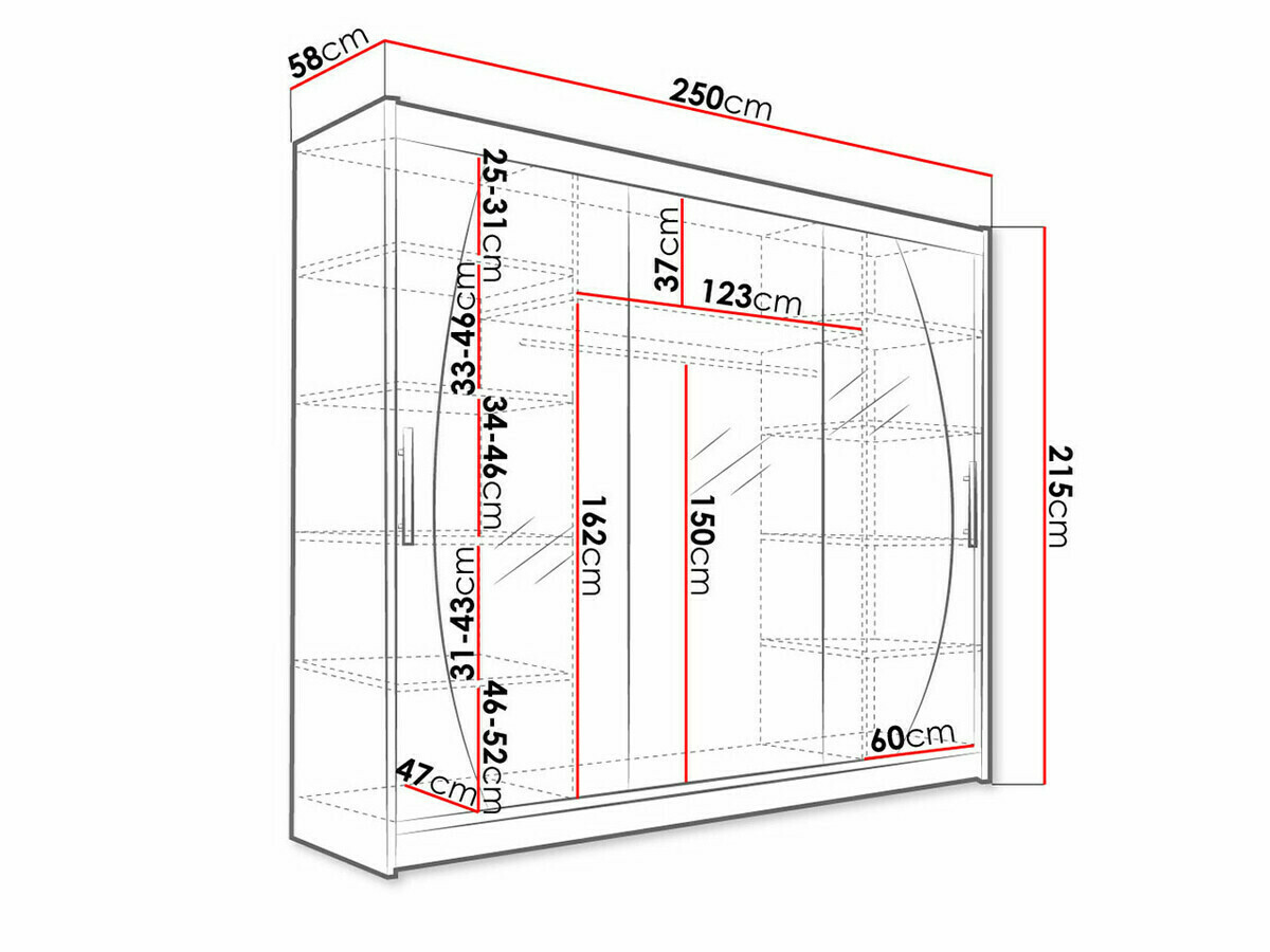 Wardrobe Closico Ordo V (White)