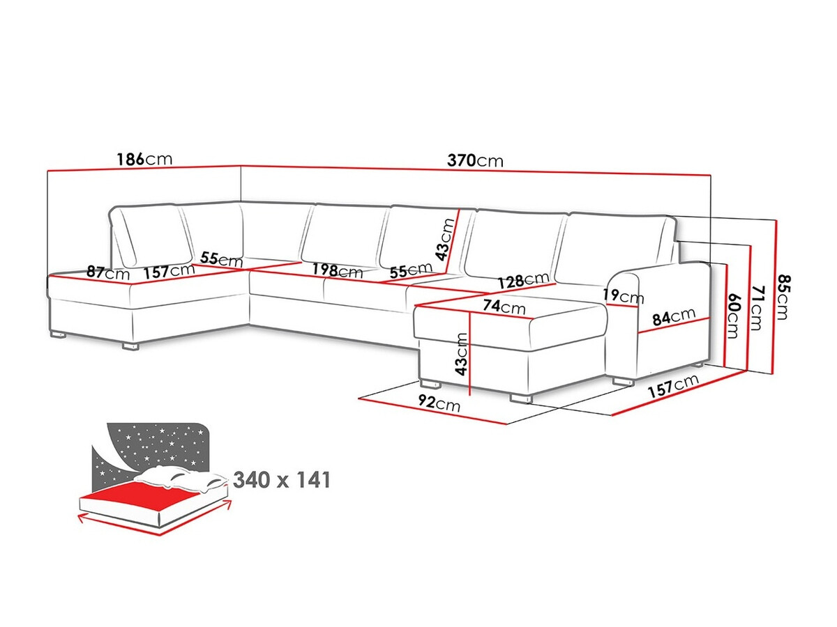 Corner sofa Comfivo Flumen III (Abriamo 03)