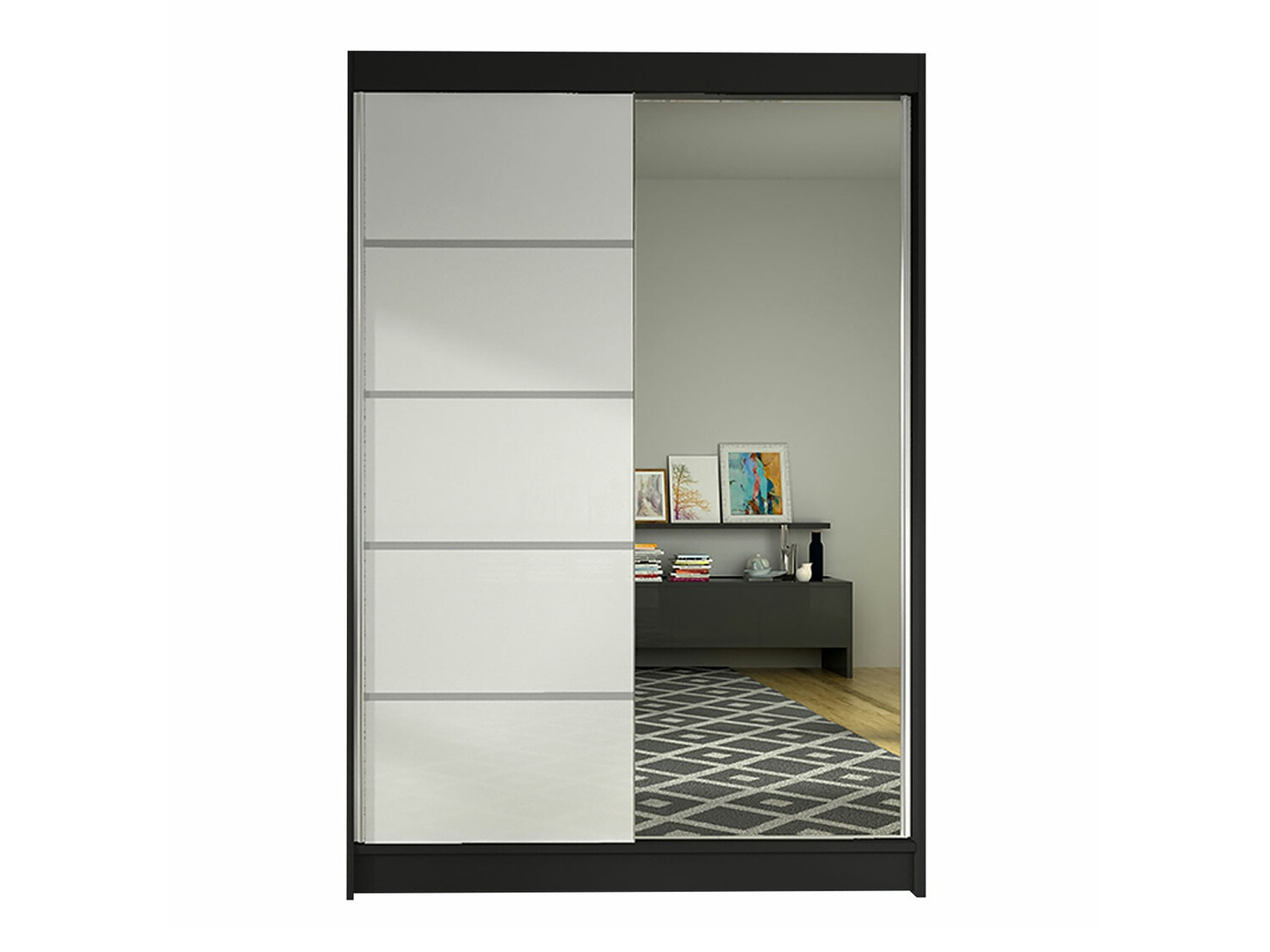 Wardrobe Closico Salvor III (Black + White)