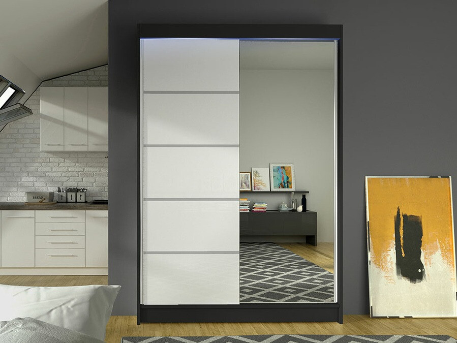 Wardrobe Closico Salvor III (Black + White)