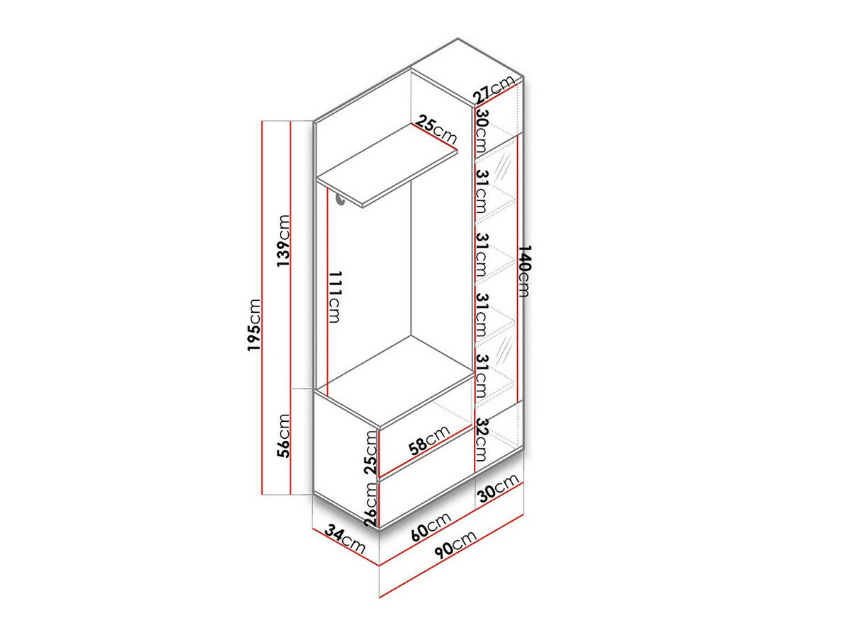Hallway set Lantudo (White)