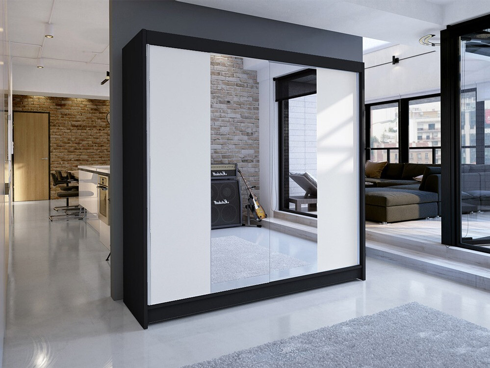 Wardrobe Closico Cavaris II (Black + White)