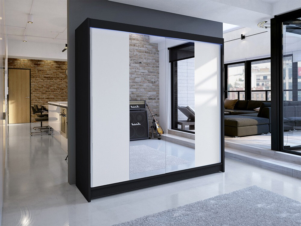 Wardrobe Closico Cavaris II (Black + White)