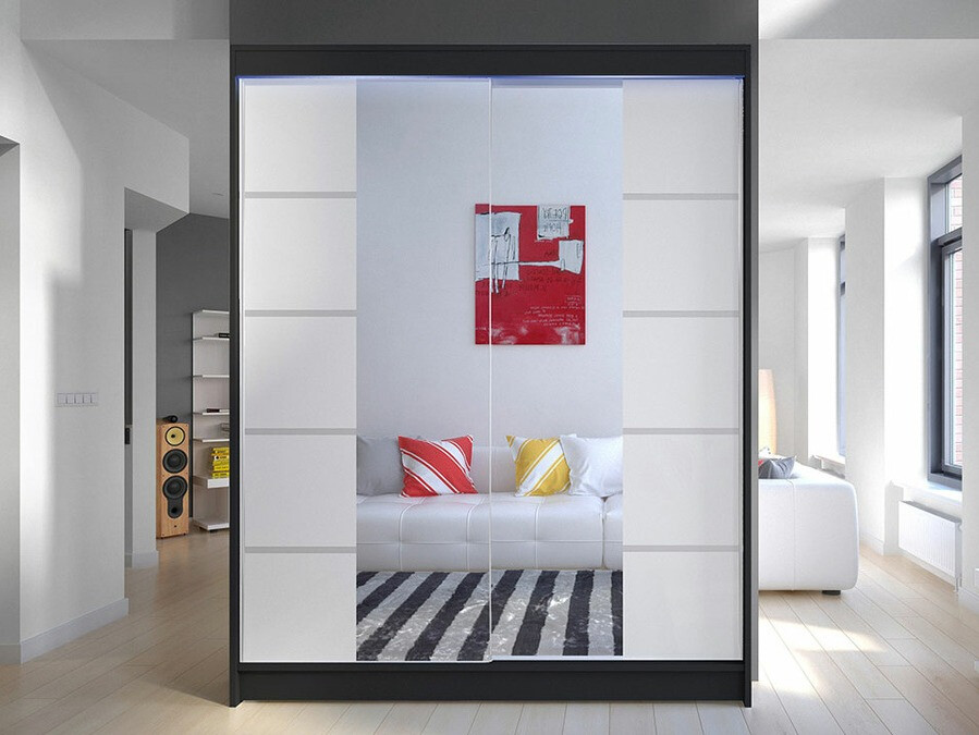 Wardrobe Closico Vastor V (Black + White)