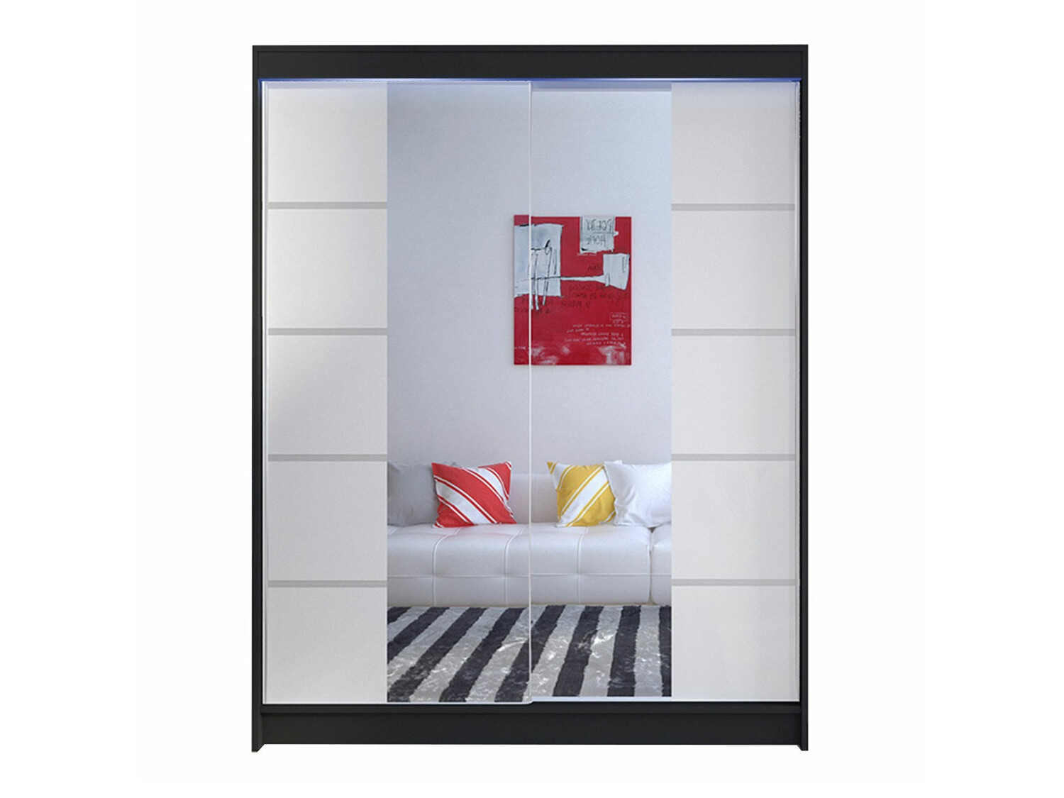 Wardrobe Closico Vastor V (Black + White)