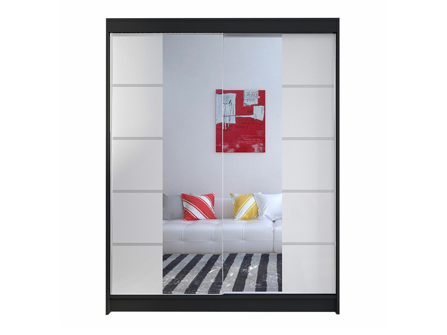 Wardrobe Closico Vastor V (Black + White)