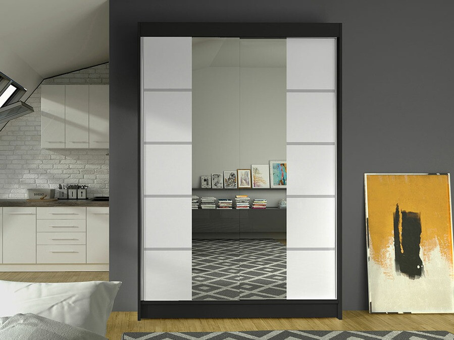 Wardrobe Closico Salvor V (Black + White)