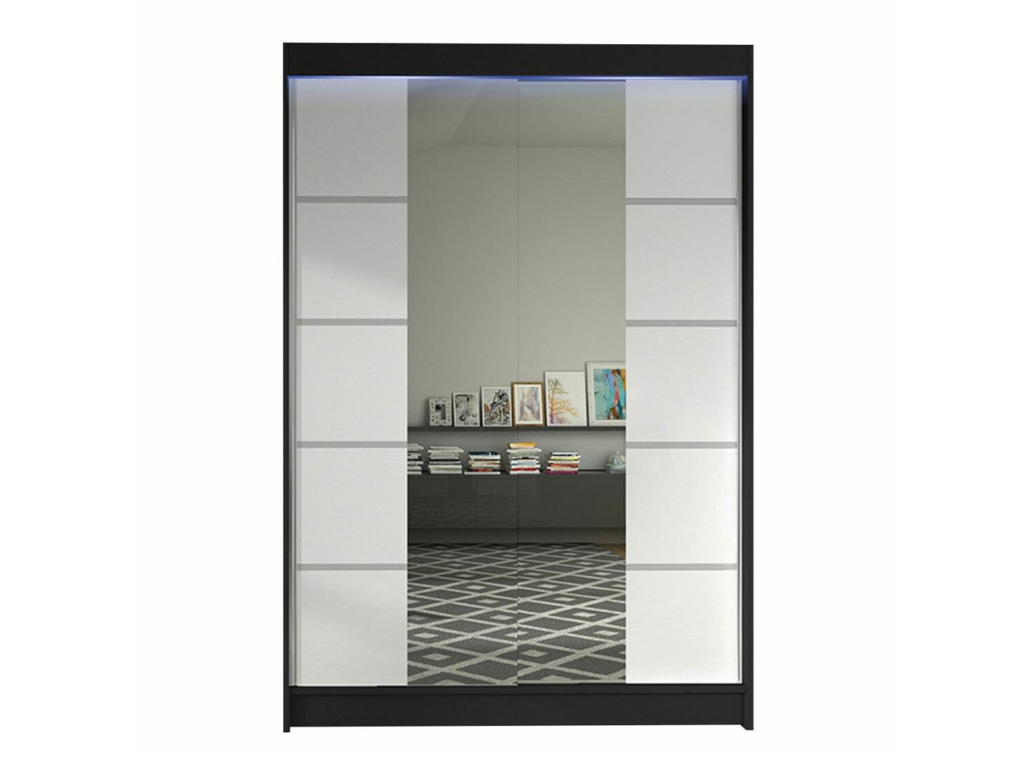 Wardrobe Closico Salvor V (Black + White)