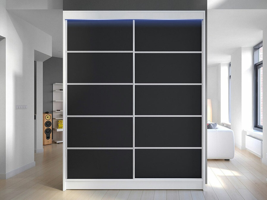 Wardrobe Closico Vastor IV (White + Black)