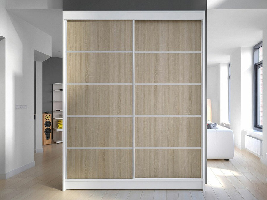 Wardrobe Closico Vastor IV (White + Sonoma oak)