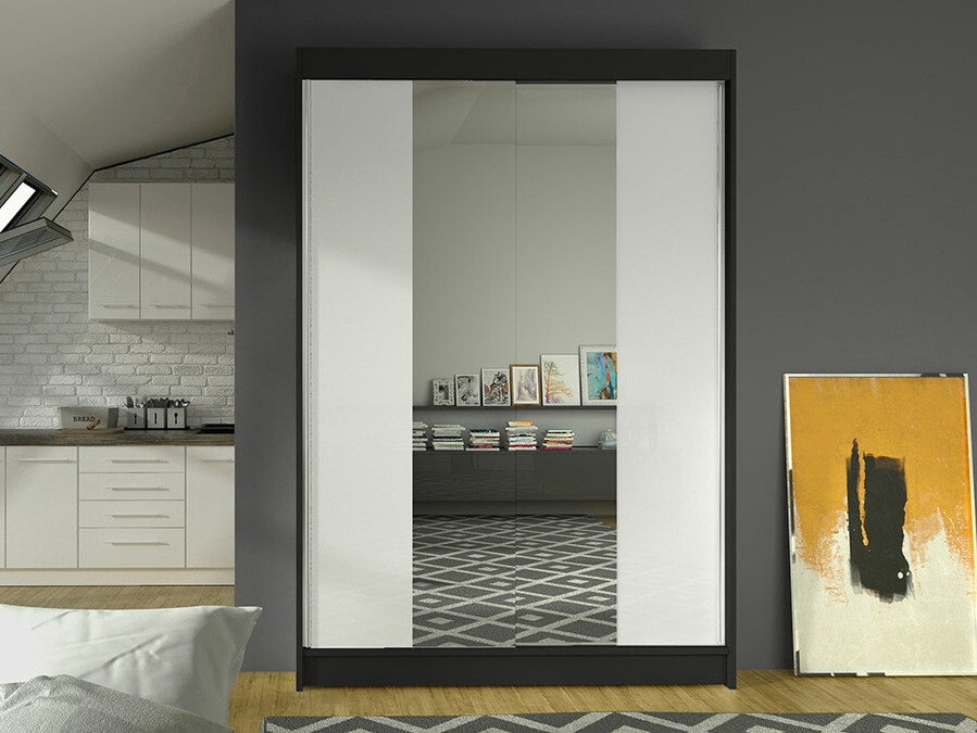 Wardrobe Closico 148 (Black + White)