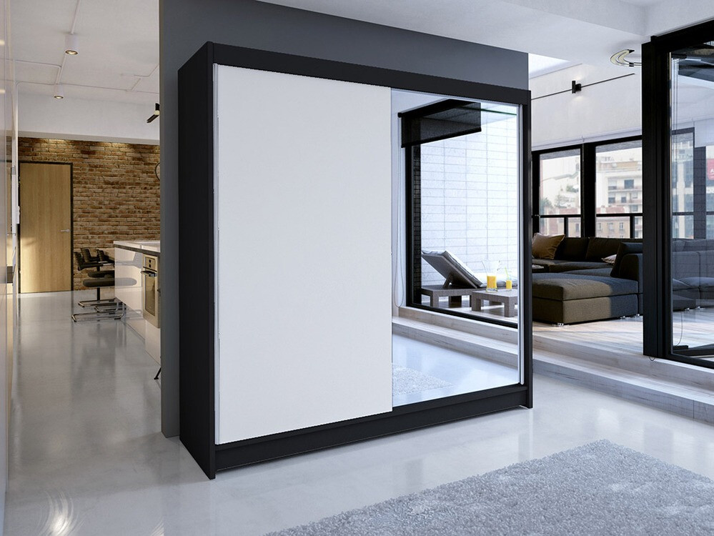 Wardrobe Closico Cavaris I (Black + White)