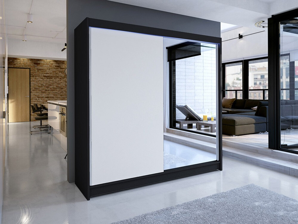 Wardrobe Closico Cavaris I (Black + White)