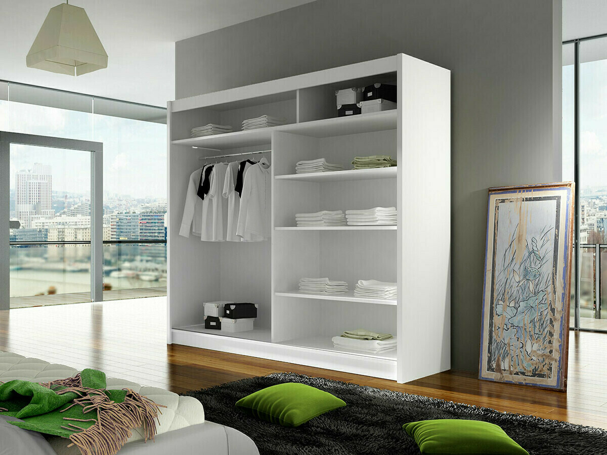 Wardrobe Closico Cavaris I (White + Black)