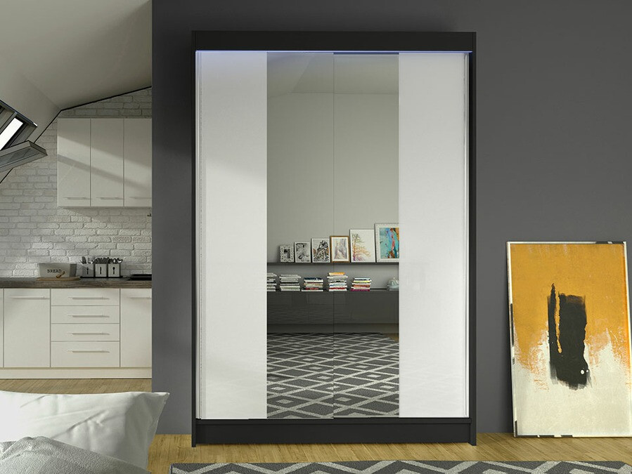 Wardrobe Closico Salvor II (Black + White)