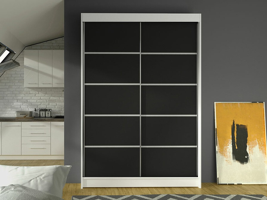 Wardrobe Closico Salvor IV (White + Black)