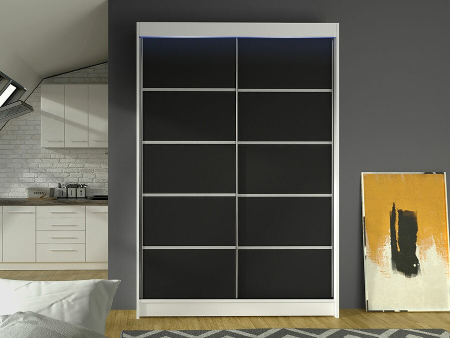 Wardrobe Closico Salvor IV (White + Black)