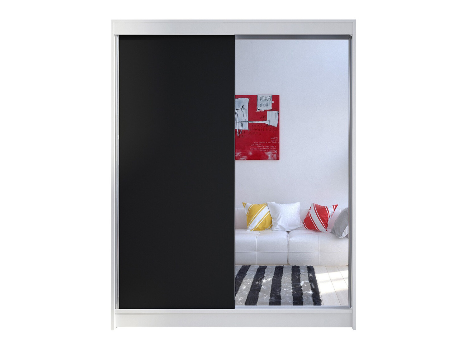 Wardrobe Closico Vastor I (White + Black)