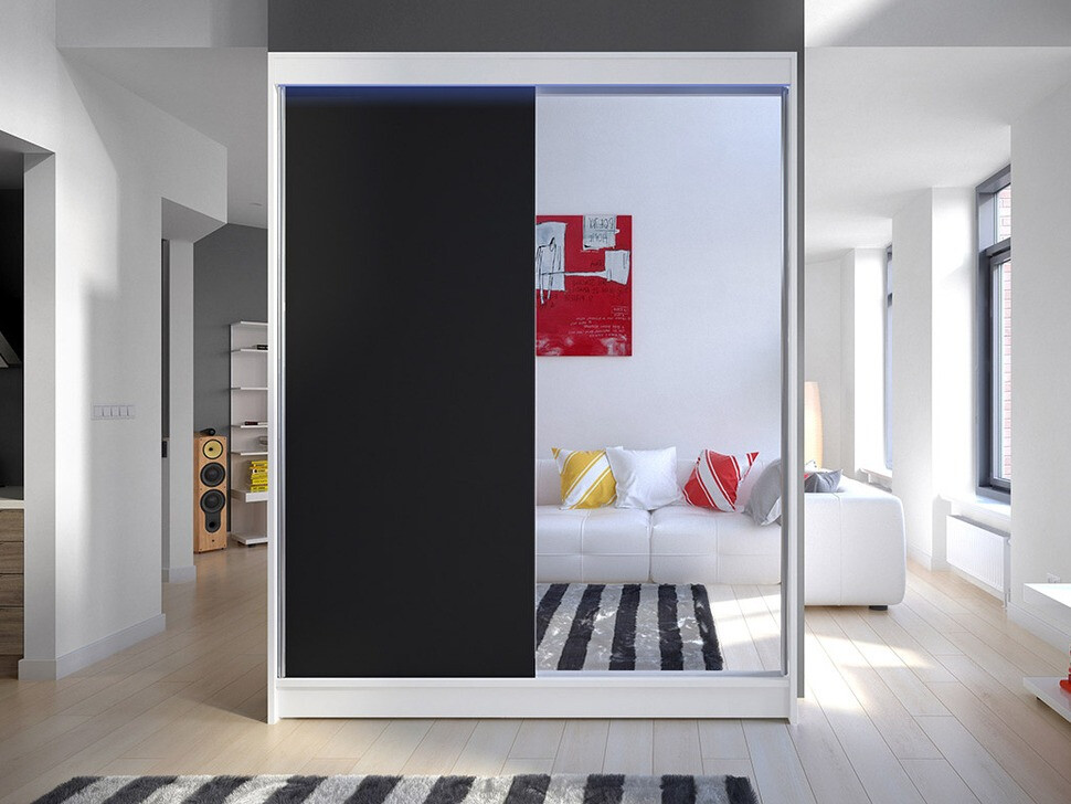 Wardrobe Closico Vastor I (White + Black)