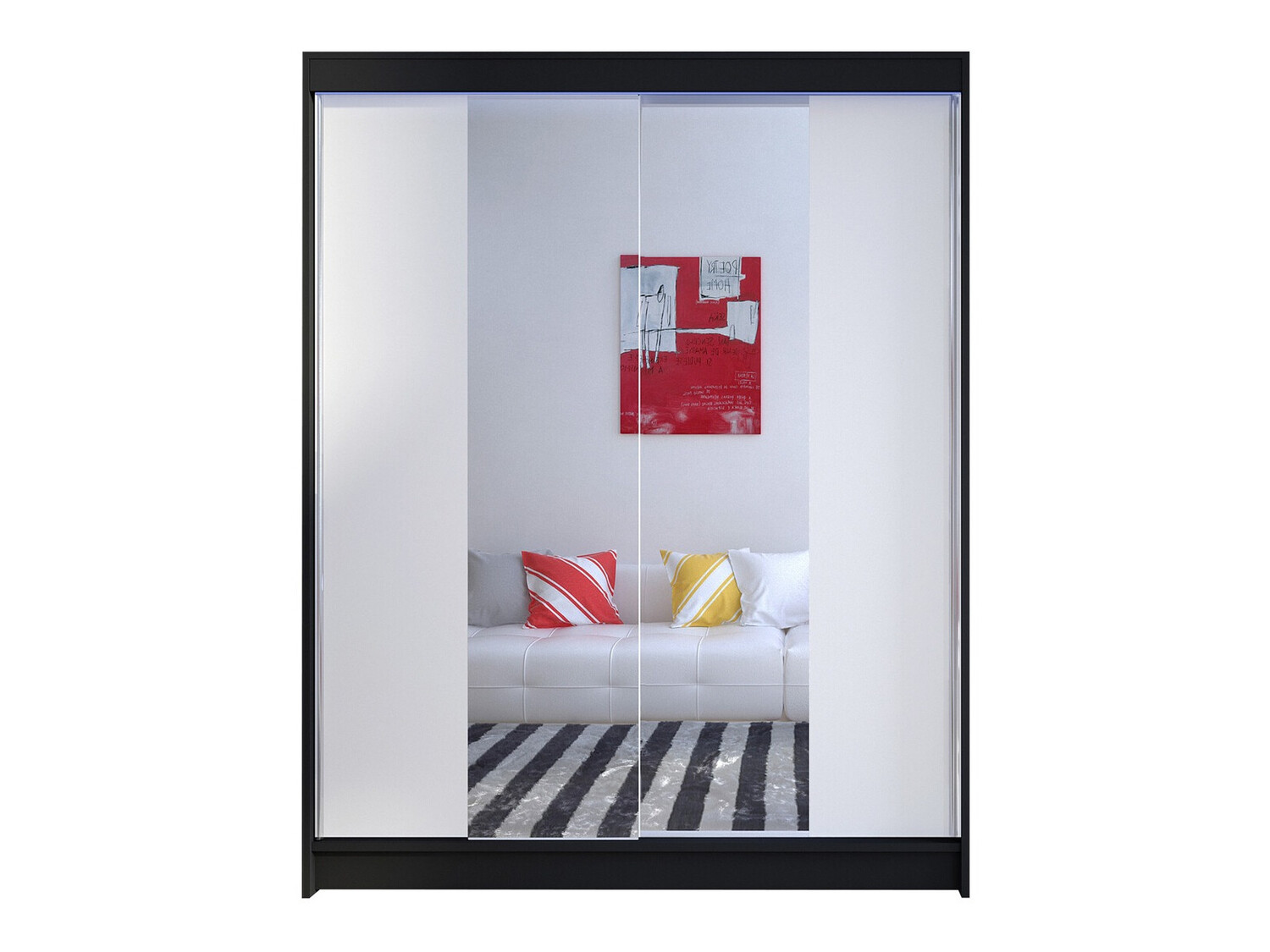 Wardrobe Closico Vastor II (Black + White)