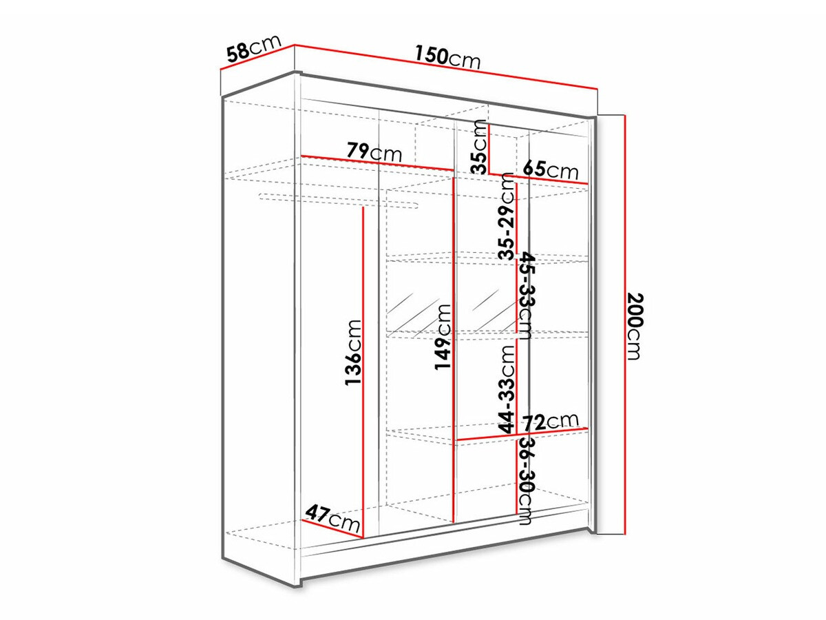 Wardrobe Closico Vastor II (Sonoma oak)
