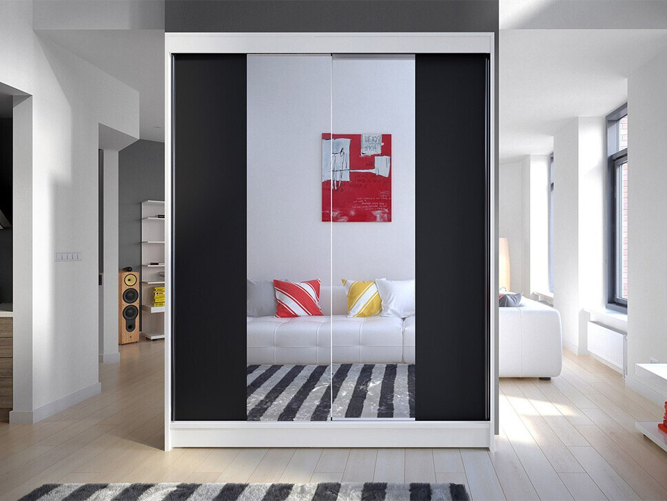 Wardrobe Closico Vastor II (White + Black)