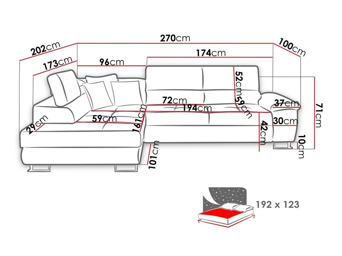 Corner sofa Comfivo Ruta III (Soft 011 + Lux 06)