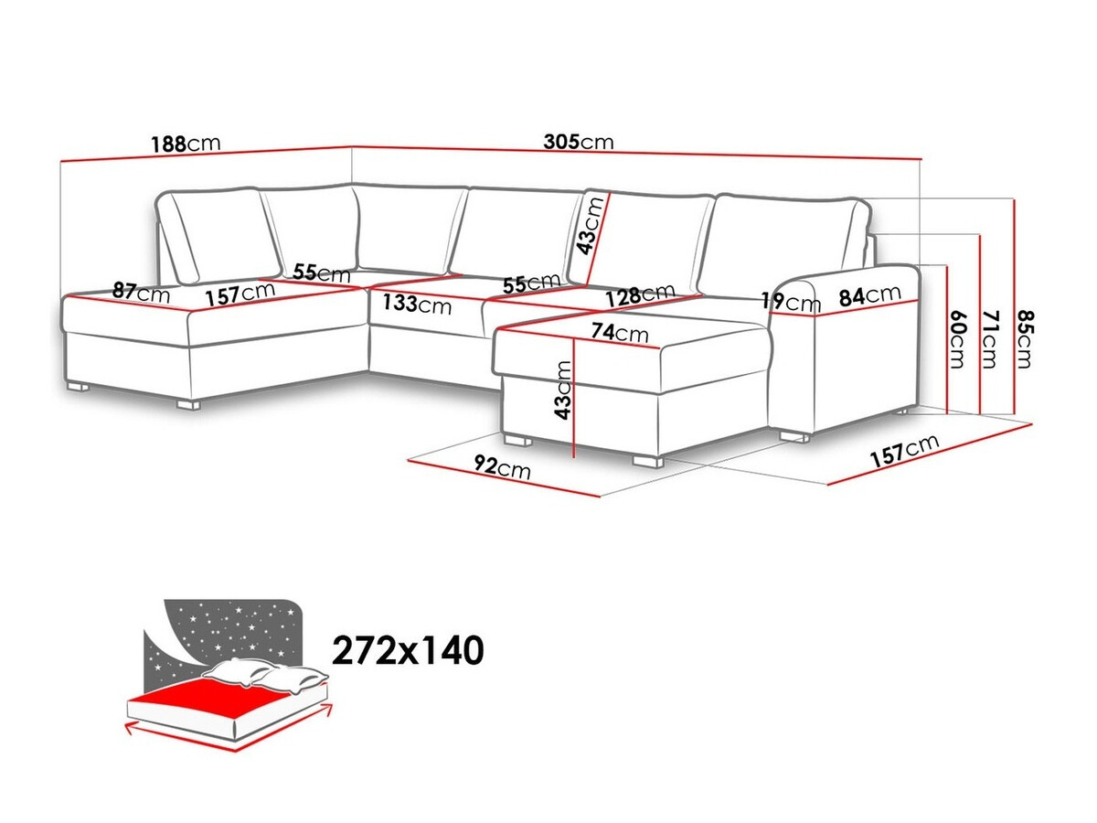 Corner sofa Comfivo Flumen II (Abriamo 04)