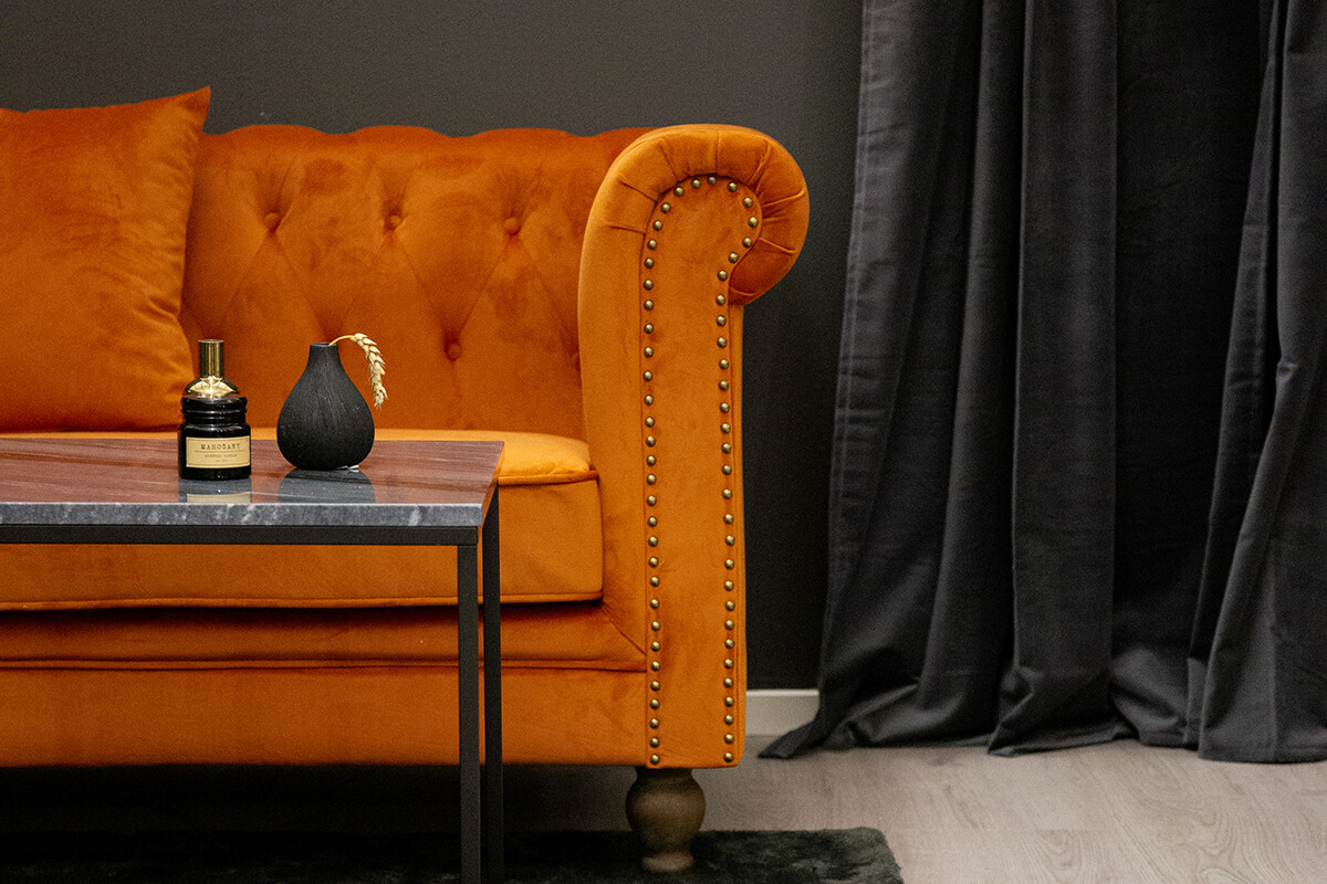 Chesterfield sofa Dallas 255 (Orange)