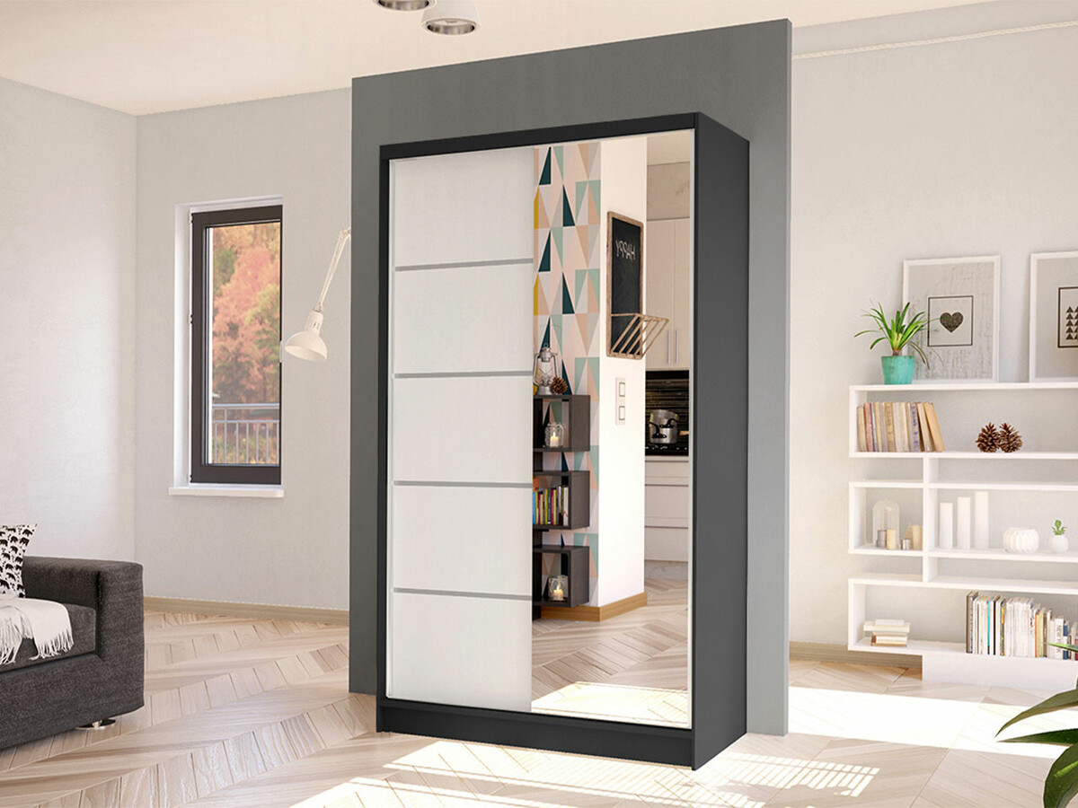 Wardrobe Closico Fractor III (Black + White)