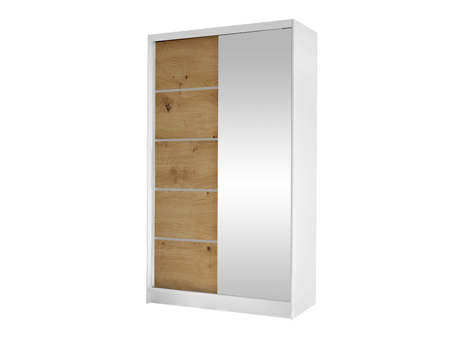 Wardrobe Closico Fractor III (White + Artisan oak)