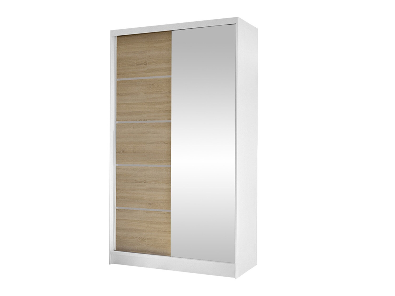 Wardrobe Closico Fractor III (White + Sonoma oak)