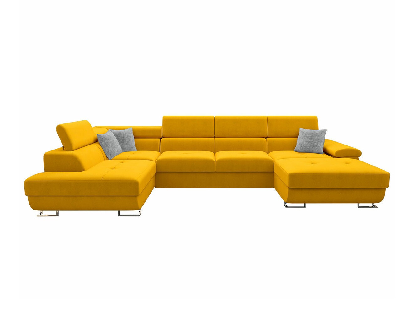 Corner sofa Comfivo Ruta VI (Venus Velvet 2916 + Miu 2059)