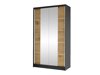 Wardrobe Closico 168 (Black + Artisan oak)