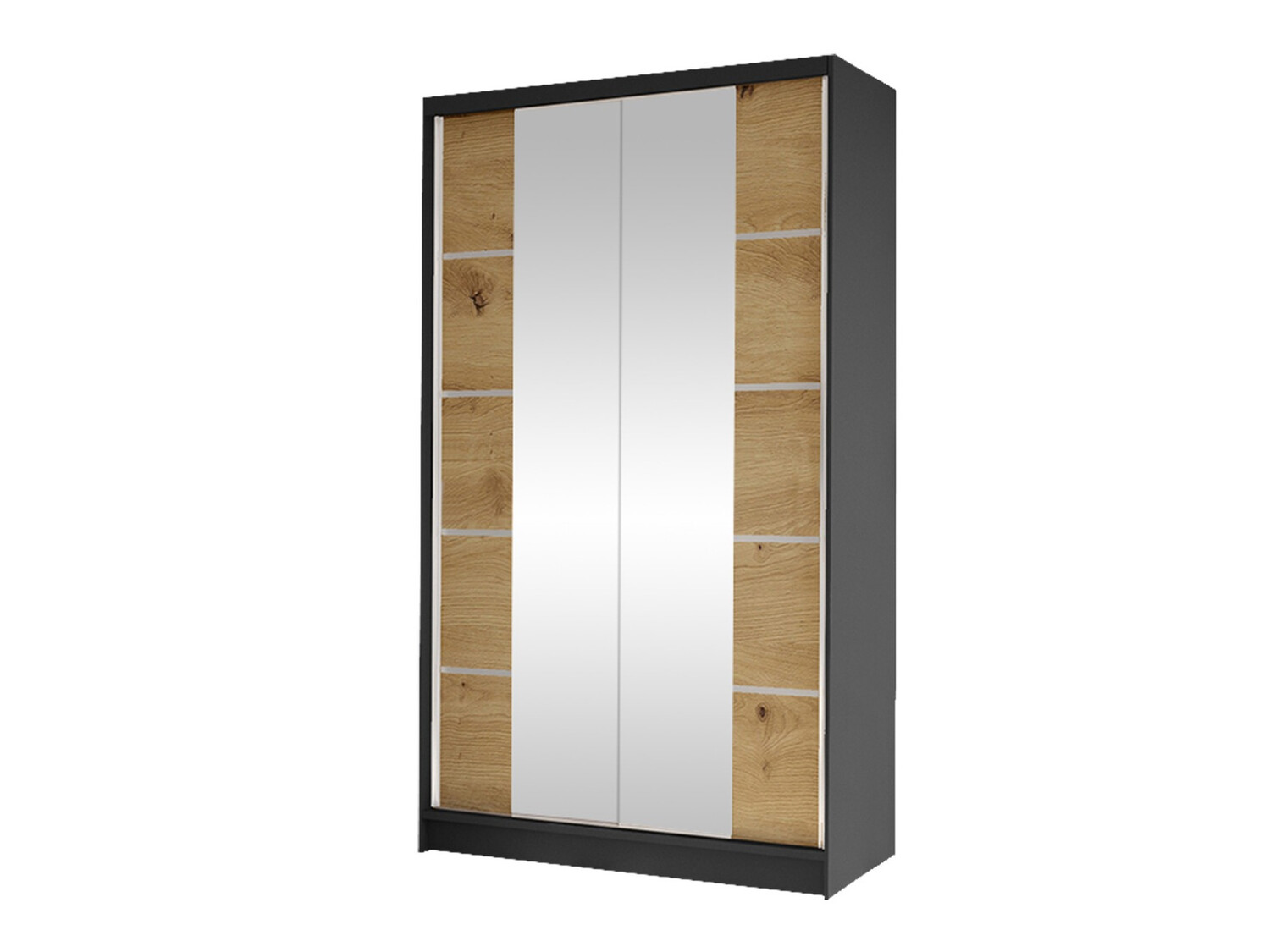 Wardrobe Closico Fractor V (Black + Artisan oak)